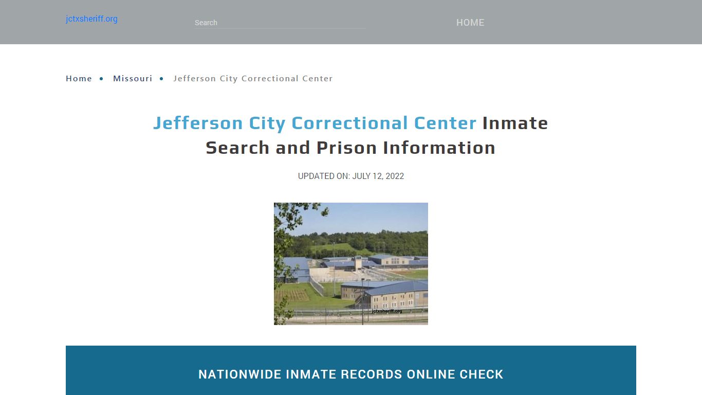 Jefferson City Correctional Center Inmate Search, Visitation, Phone no ...